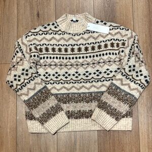 NWT Women’s Gilli fairisle sweater beige small
